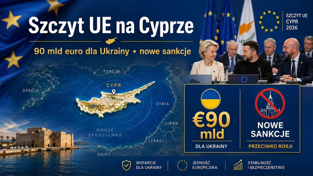 Bezpieczeństwo na Cyprze – szczyt UE, 90 mld euro dla Ukrainy i sankcje